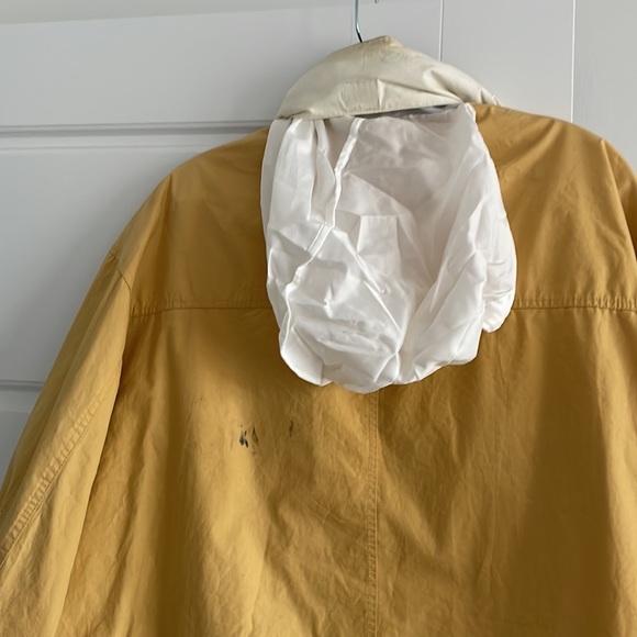 Vintage Ysl 90s windbreaker hidden hood yellow and blue George Constanza - Picture 7 of 8
